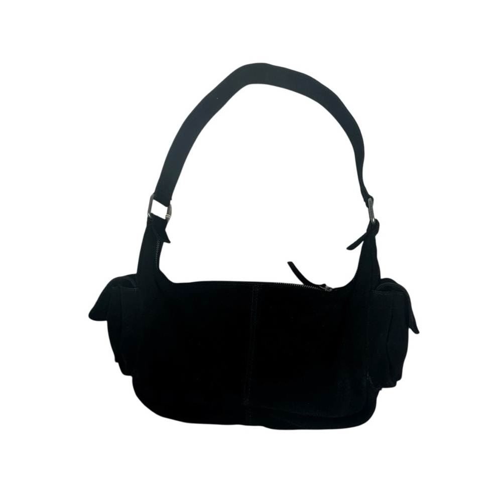 NWT Free People Siren Suede Shoulder Bag in Black - Picture 14 of 16